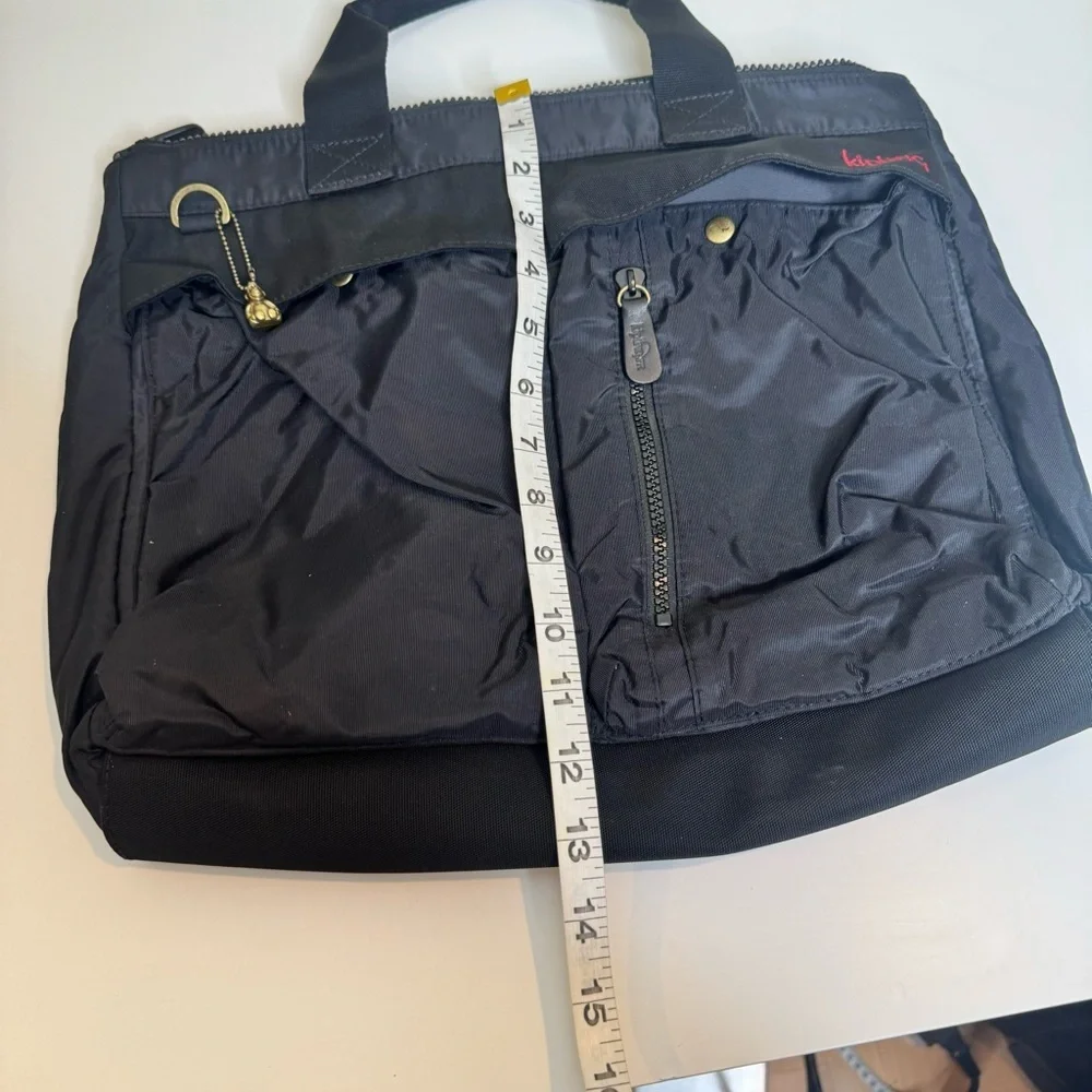 Kipling laptop black briefcase with monkey attached